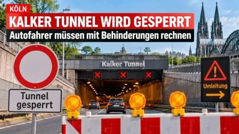 Kalker Tunnel wird gesperrt – Autofahrer müssen mit Behinderungen rechnen