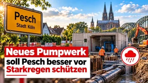 Pumpwerk und Stauraumkanal: StEB Köln erneuert Entwässerung in Pesch – 118 Millionen Euro Investition