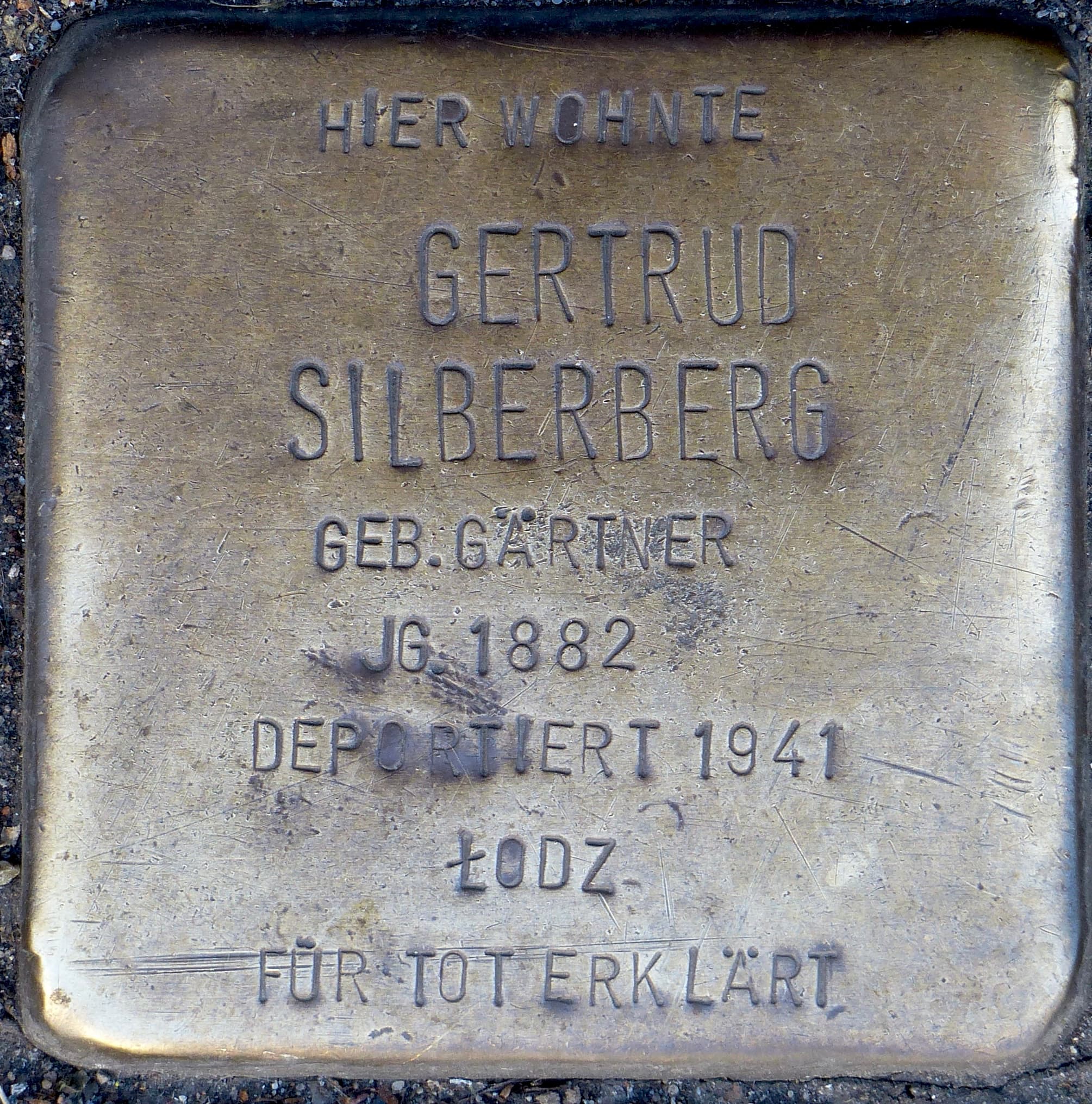 Gertrud Silberberg geb. Gärtner