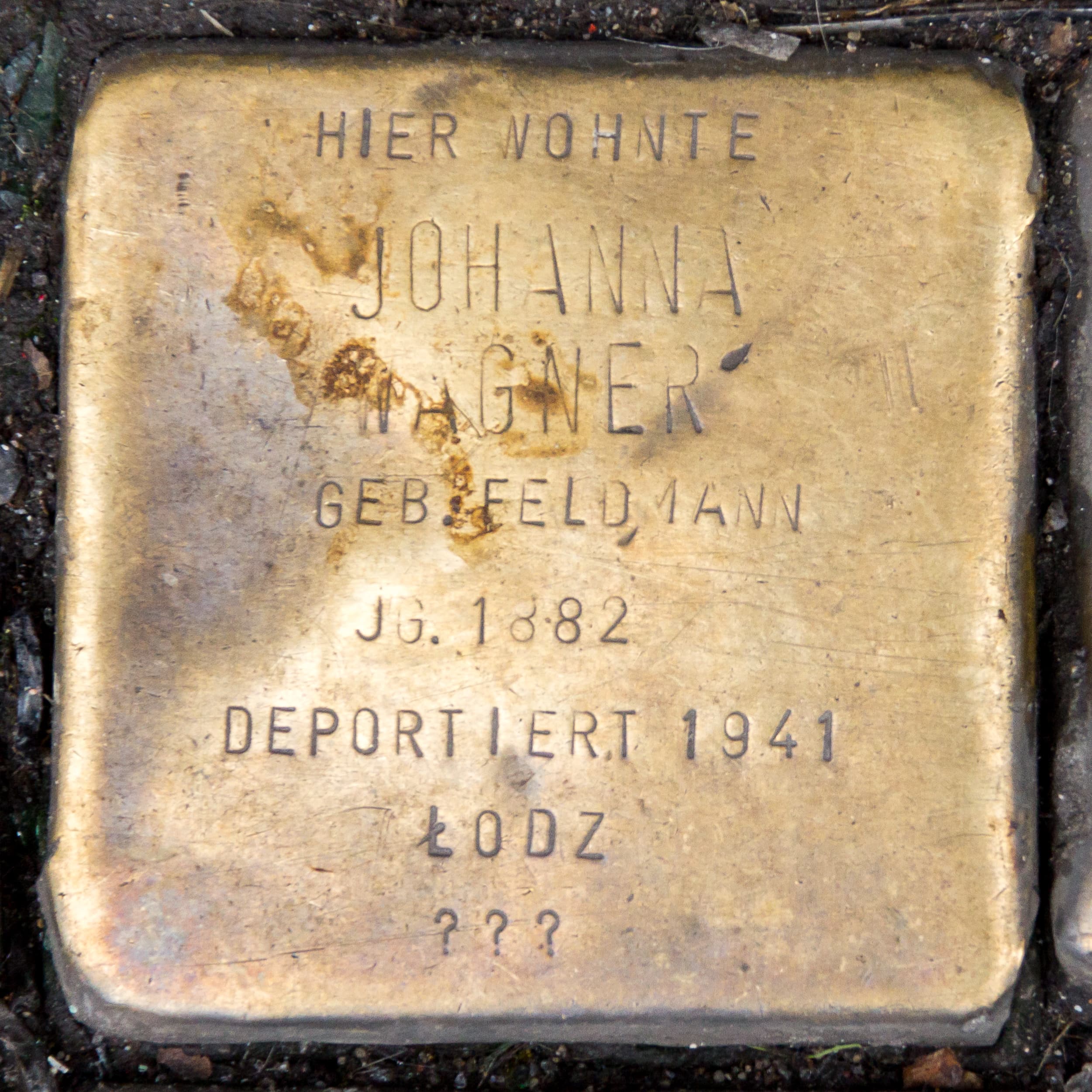 Johanna Wagner geb. Feldmann