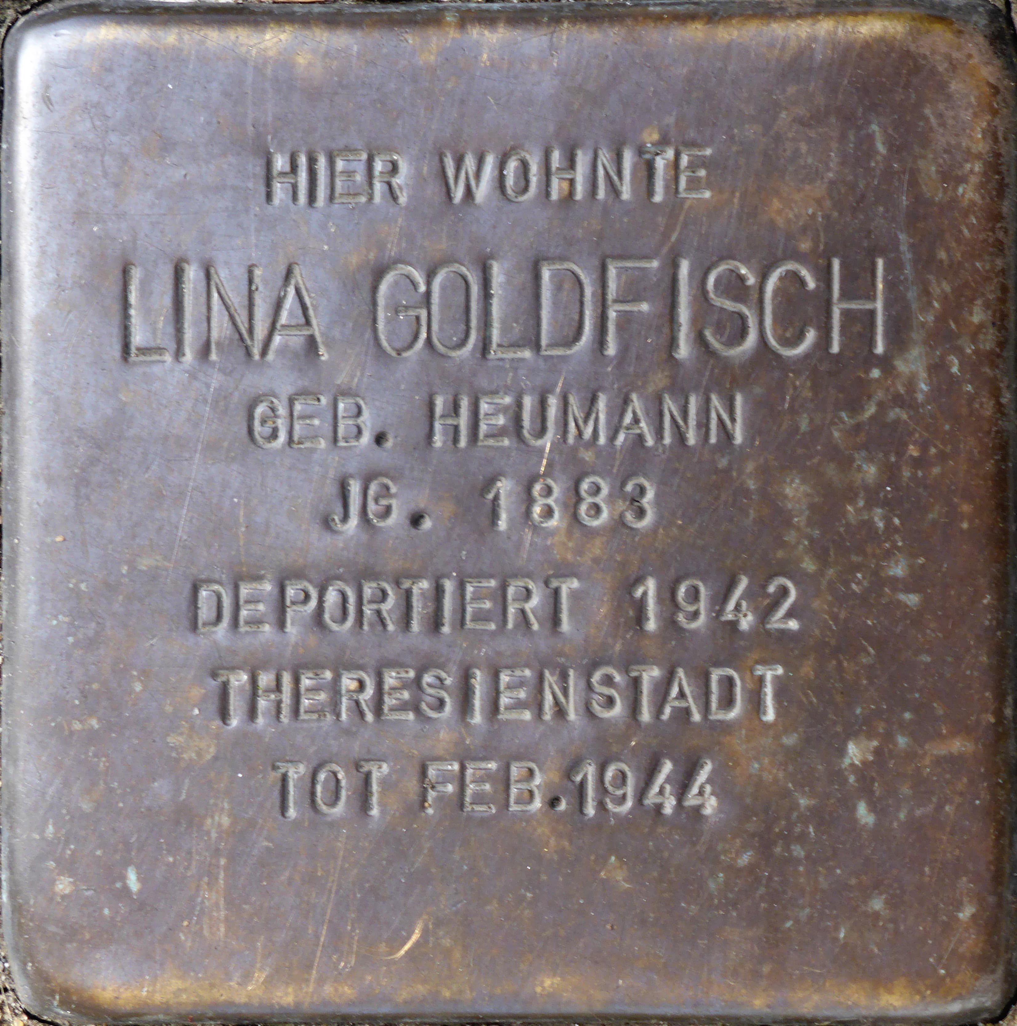 Lina Goldfisch geb. Heumann