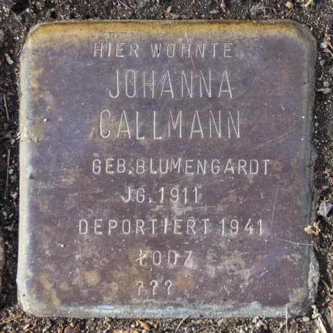 Johanna Callmann geb. Blumengardt