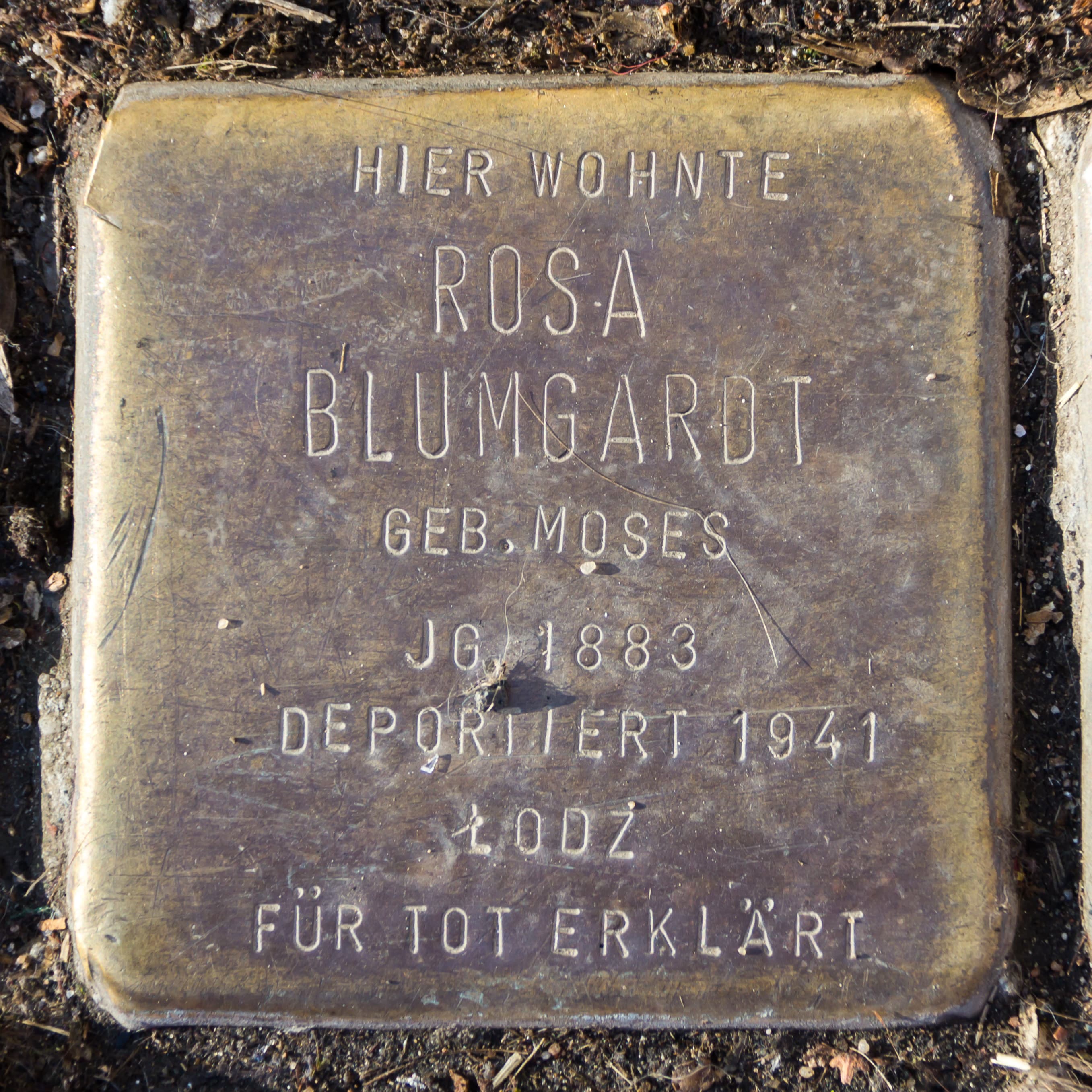 Rosa Blumgardt geb. Moses