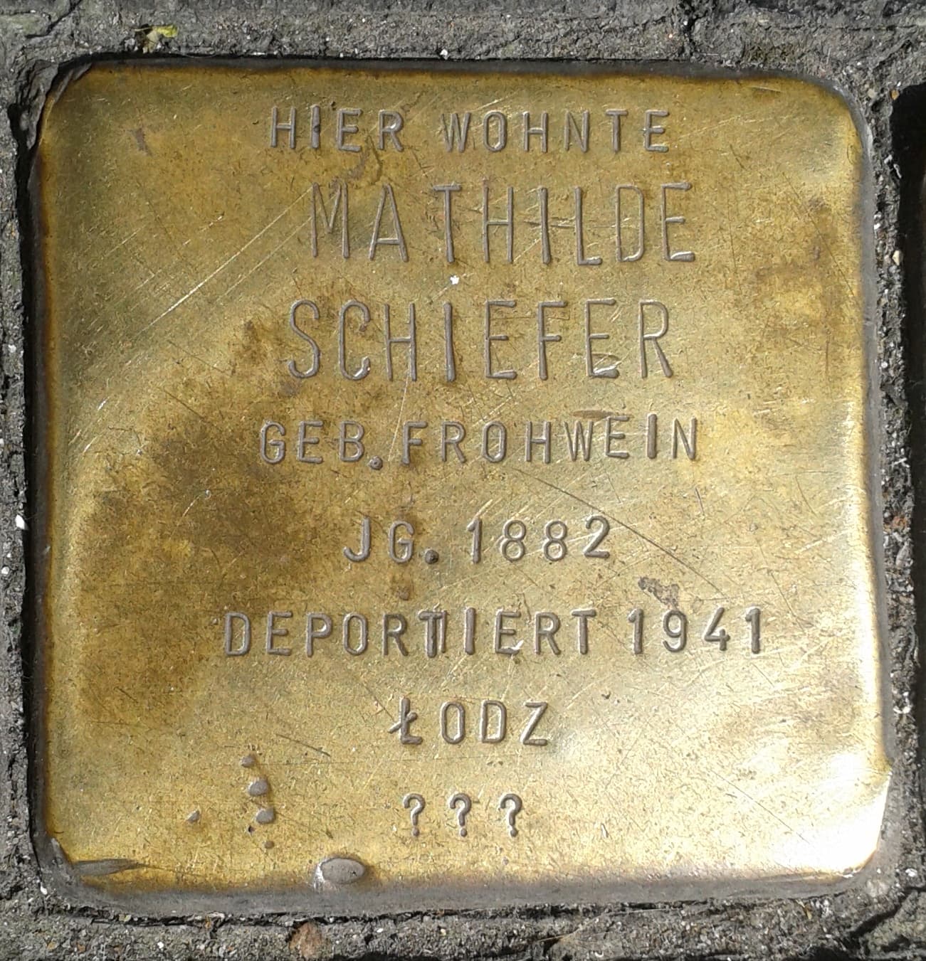 Mathilde Schiefer geb. Frohwein