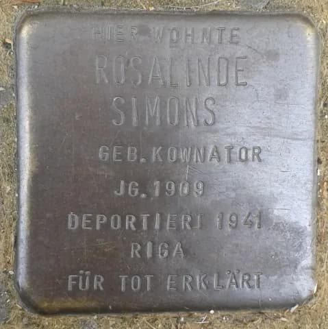 Rosalinde Simons geb. Kownator