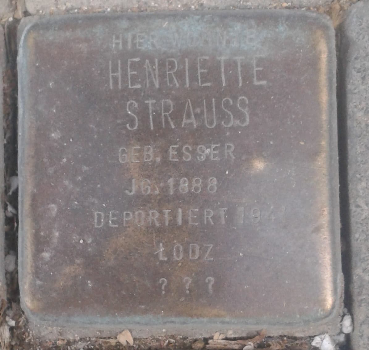 Henriette Strauss geb. Esser