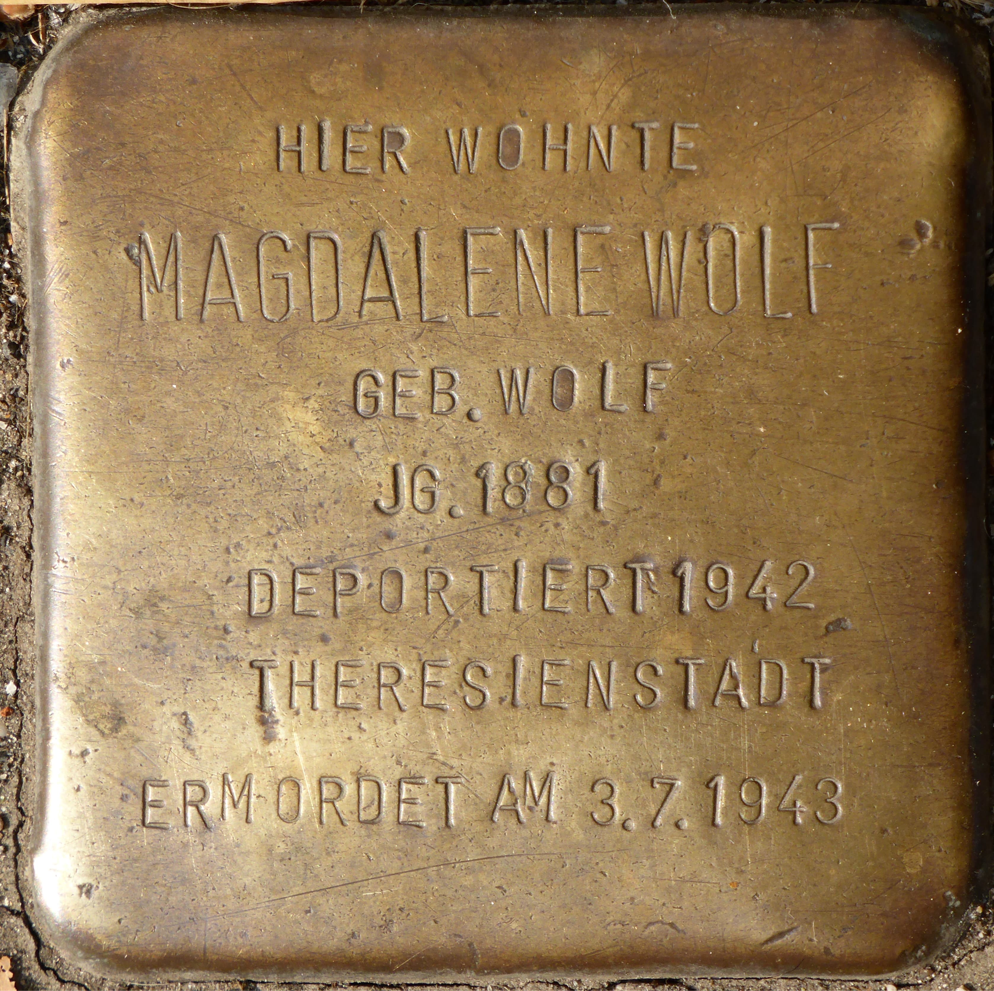 Magdalene Wolf geb. Wolf