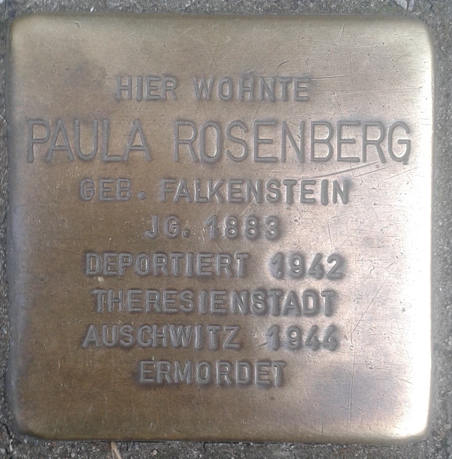 Paula Rosenberg geb. Falkenstein