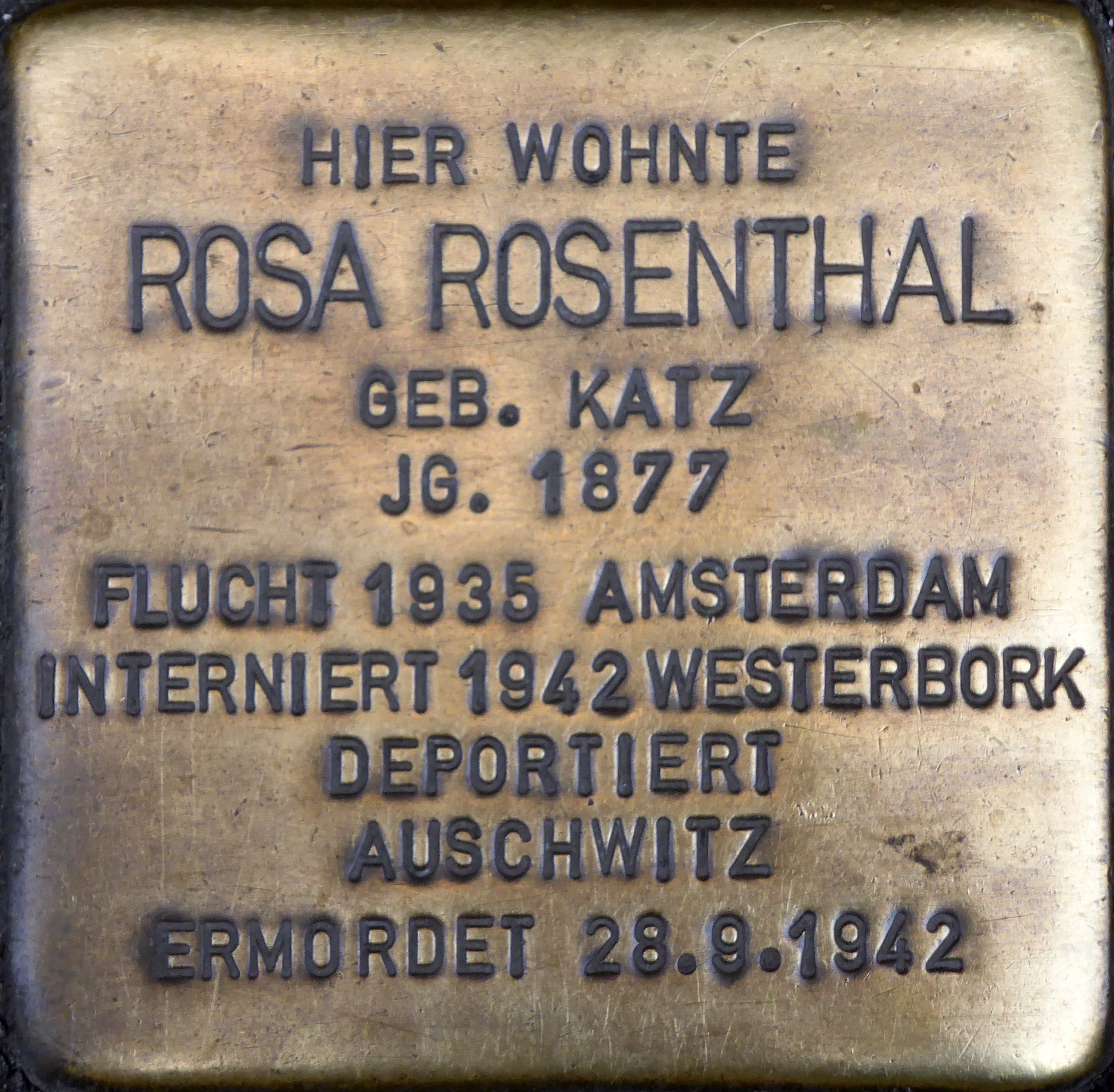 Rosa Rosenthal geb. Katz