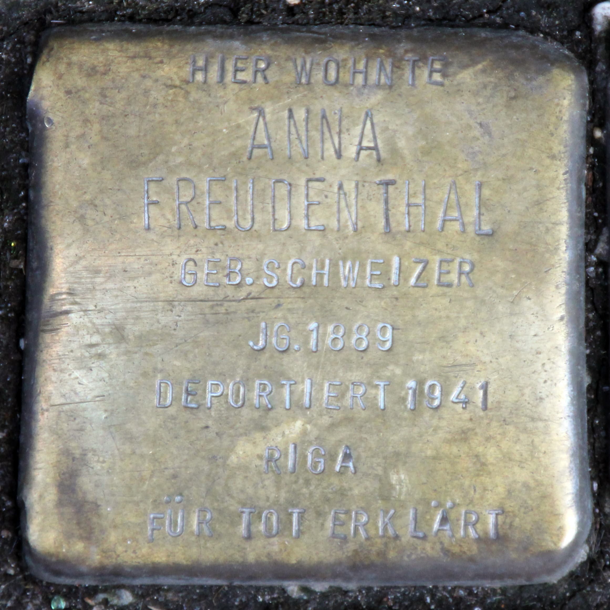 Anna Freudenthal geb. Schweizer
