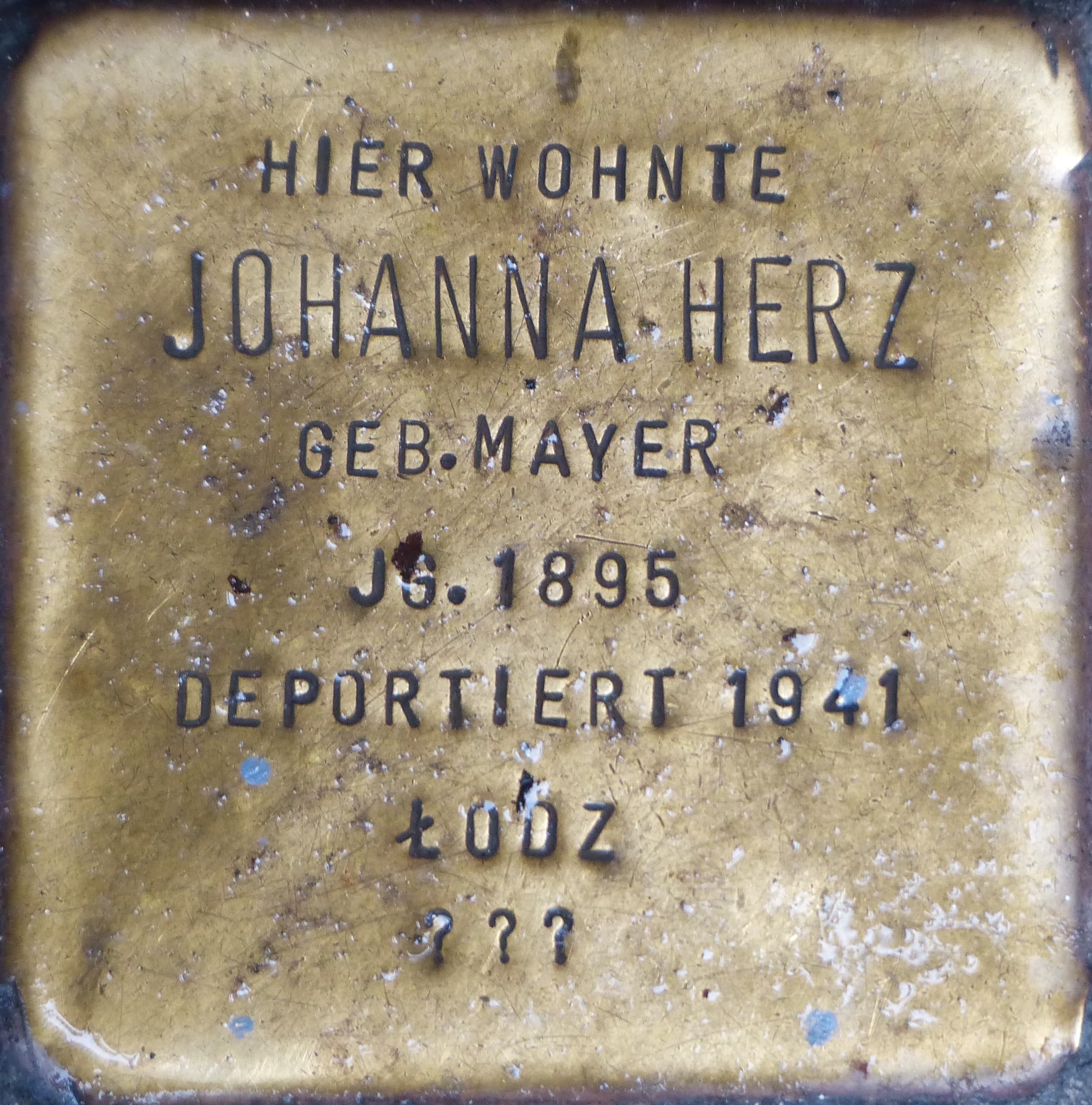 Johanna Herz geb. Mayer