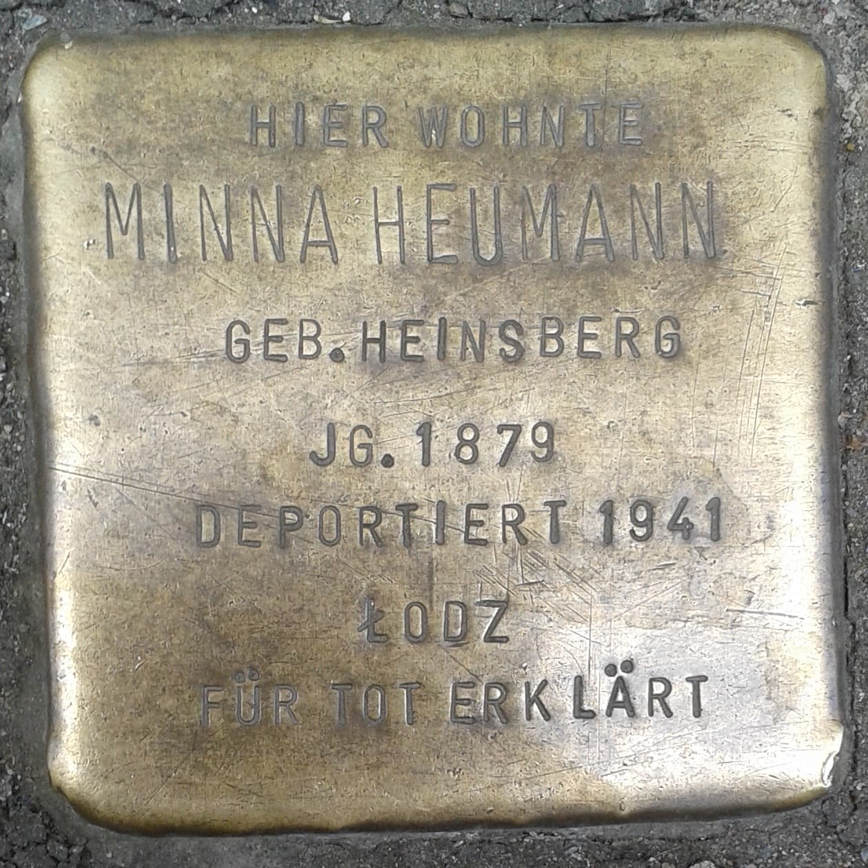 Minna Heumann geb. Heinsberg