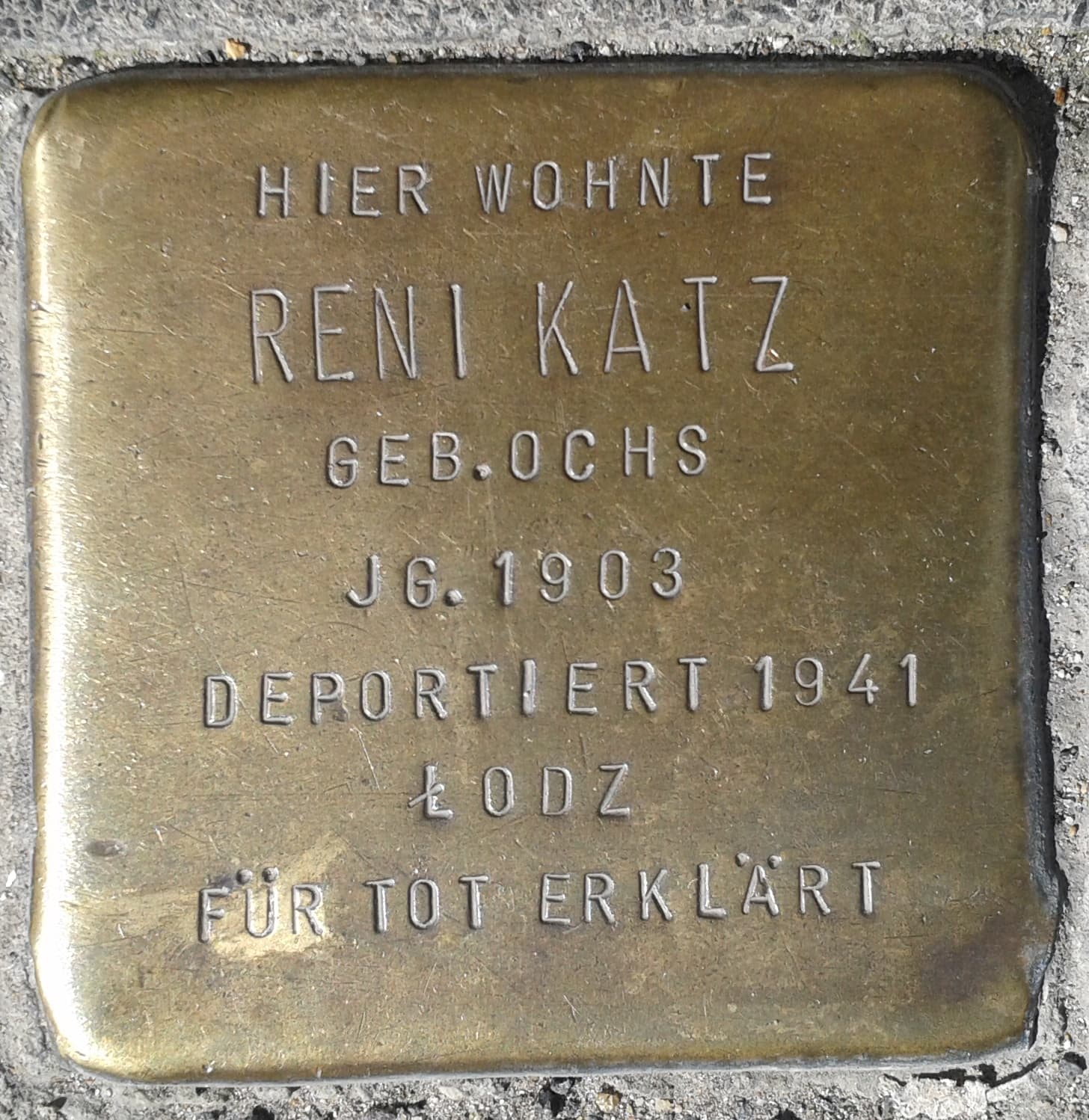 Reni Katz geb. Ochs
