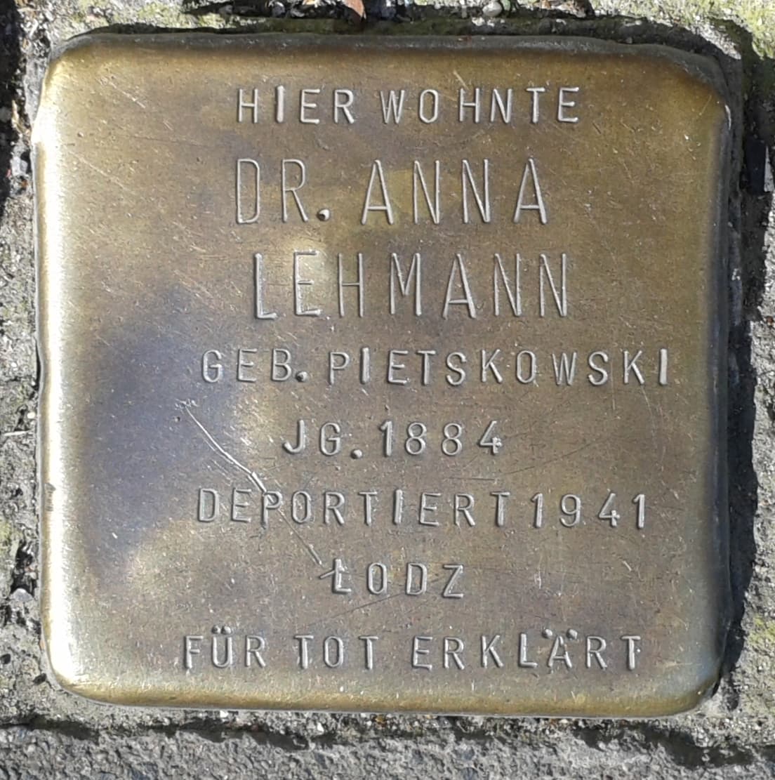 Dr. Anna Lehmann geb. Pietskowski
