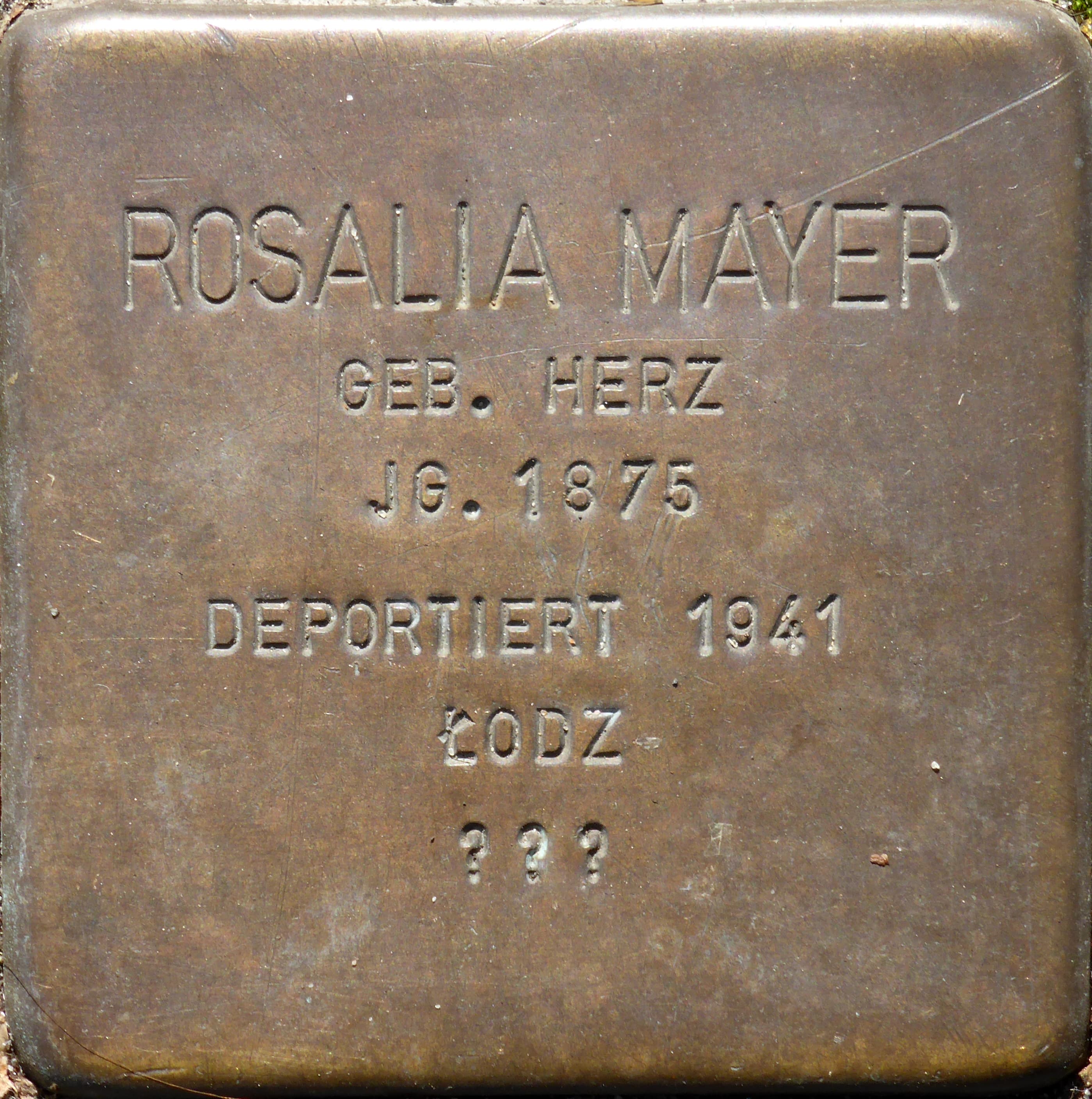 Rosalie Mayer geb. Herz