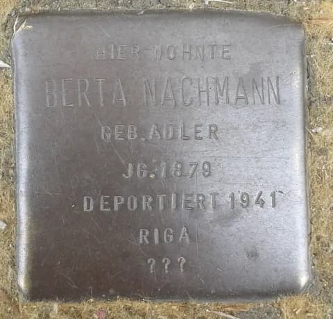 Berta Nachmann geb. Adler