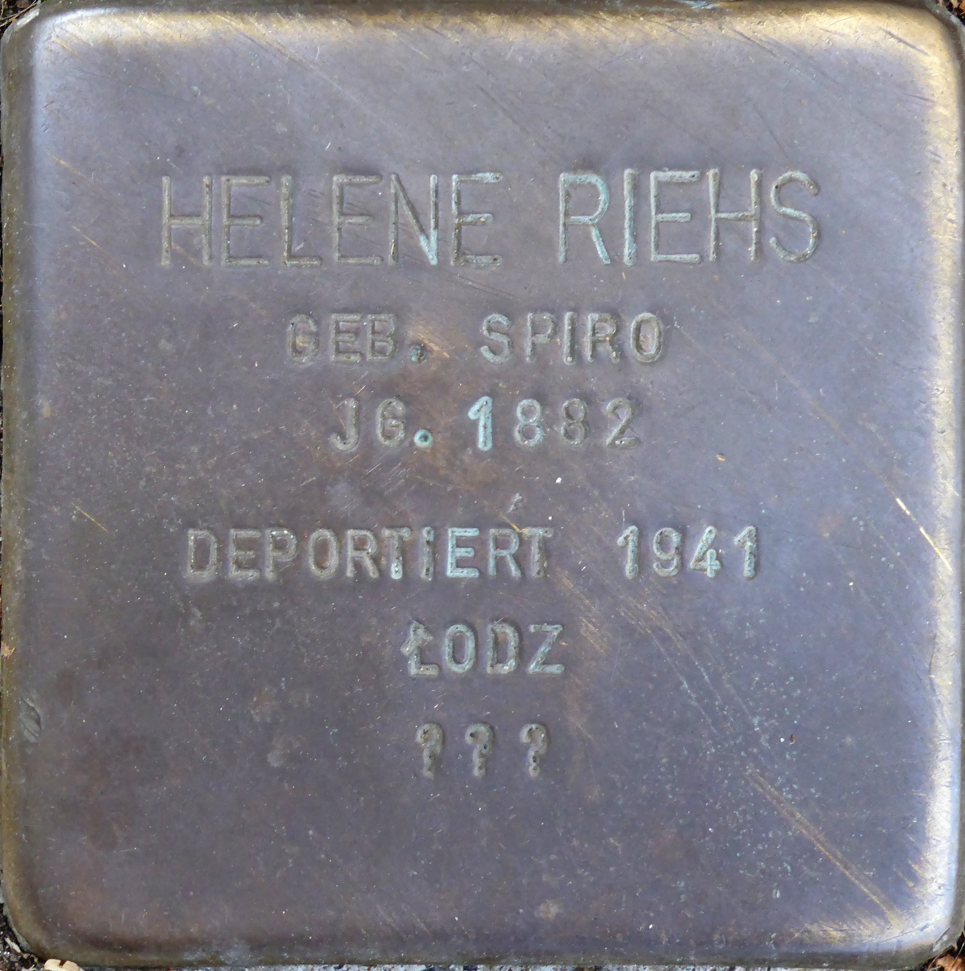 Helene Riehs geb. Spiro