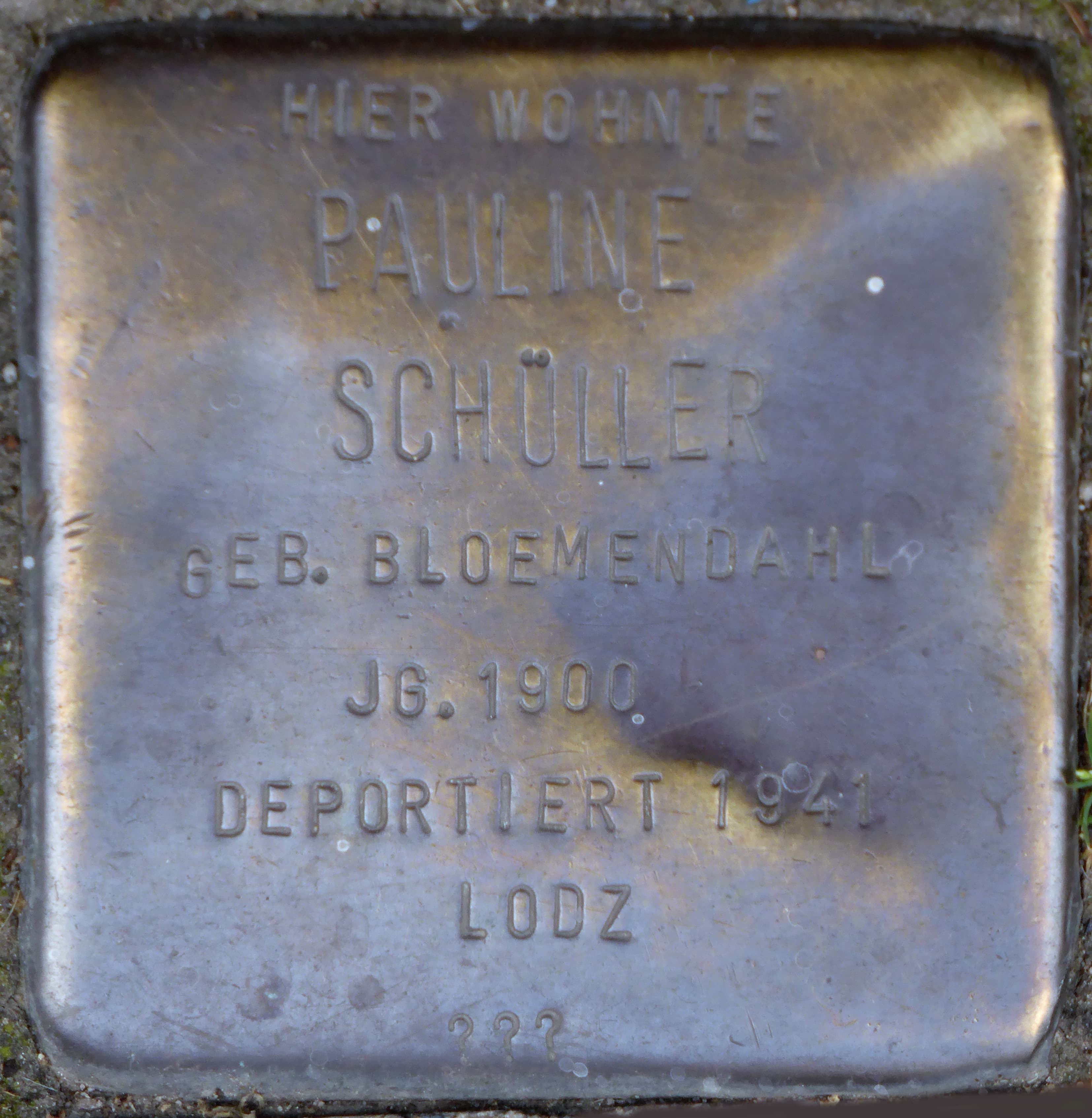 Pauline Schüller geb. Bloemendaal