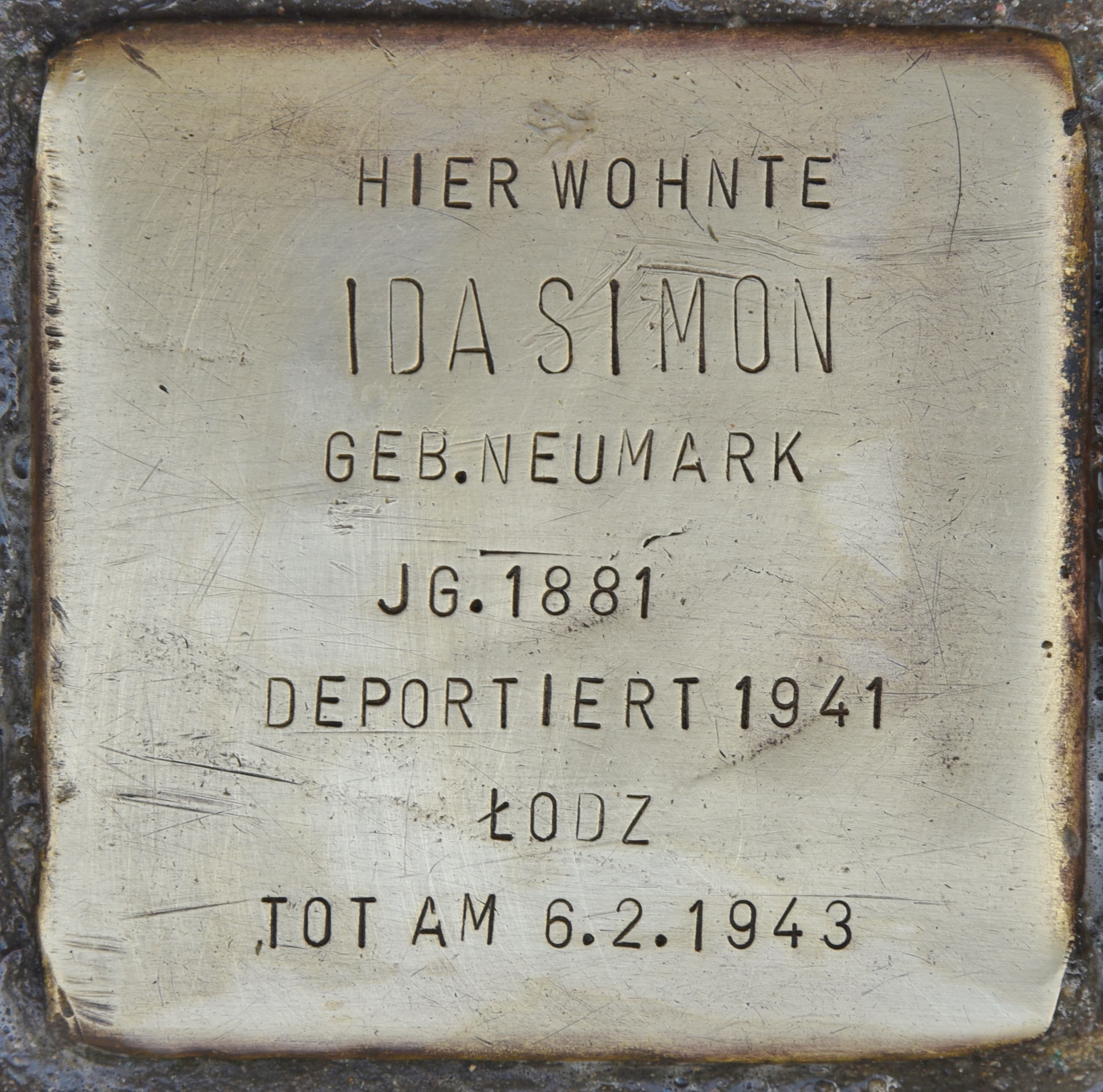 Ida Simon geb. Neumark