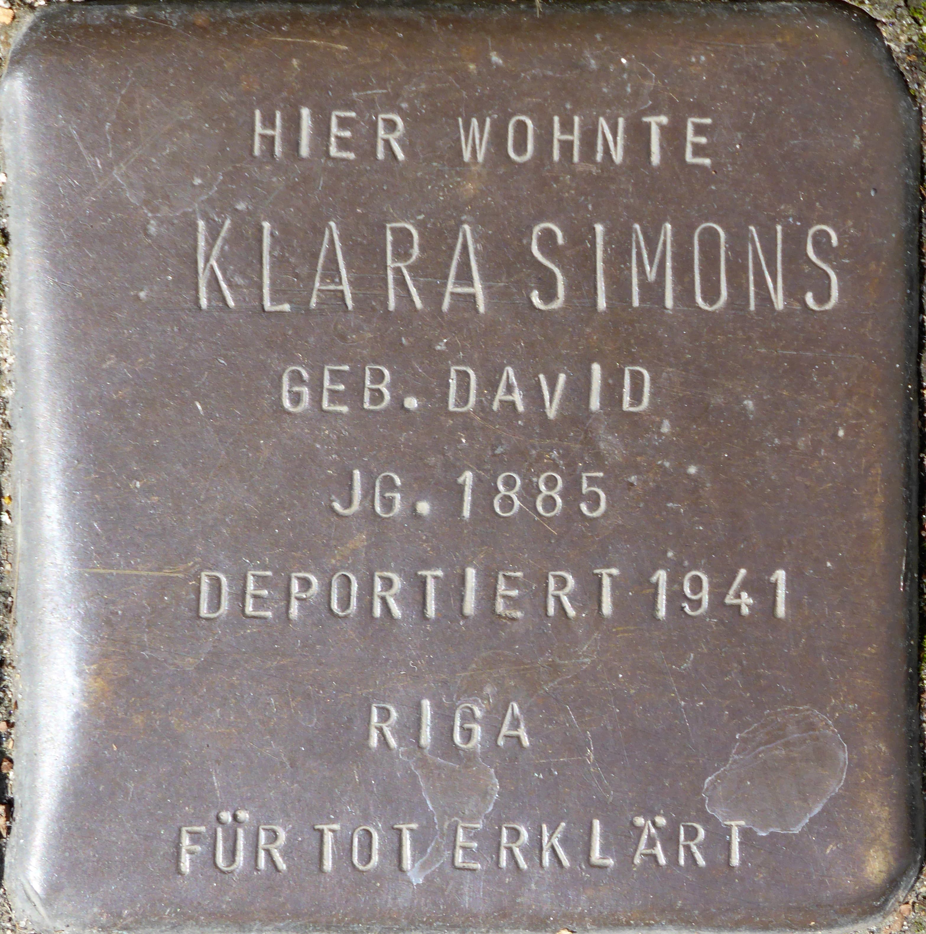 Klara Simons geb. David