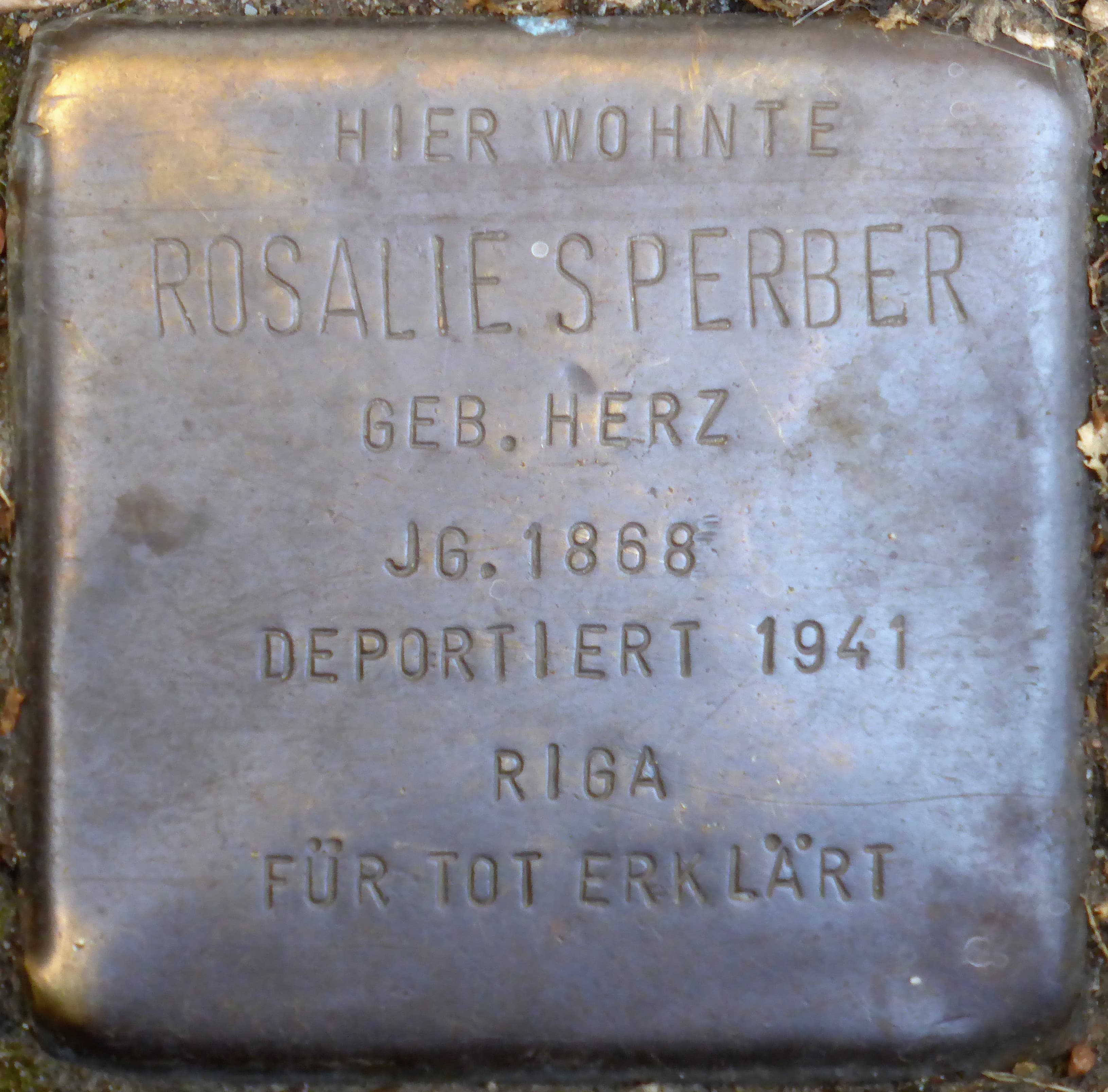 Rosalie Sperber geb. Herz