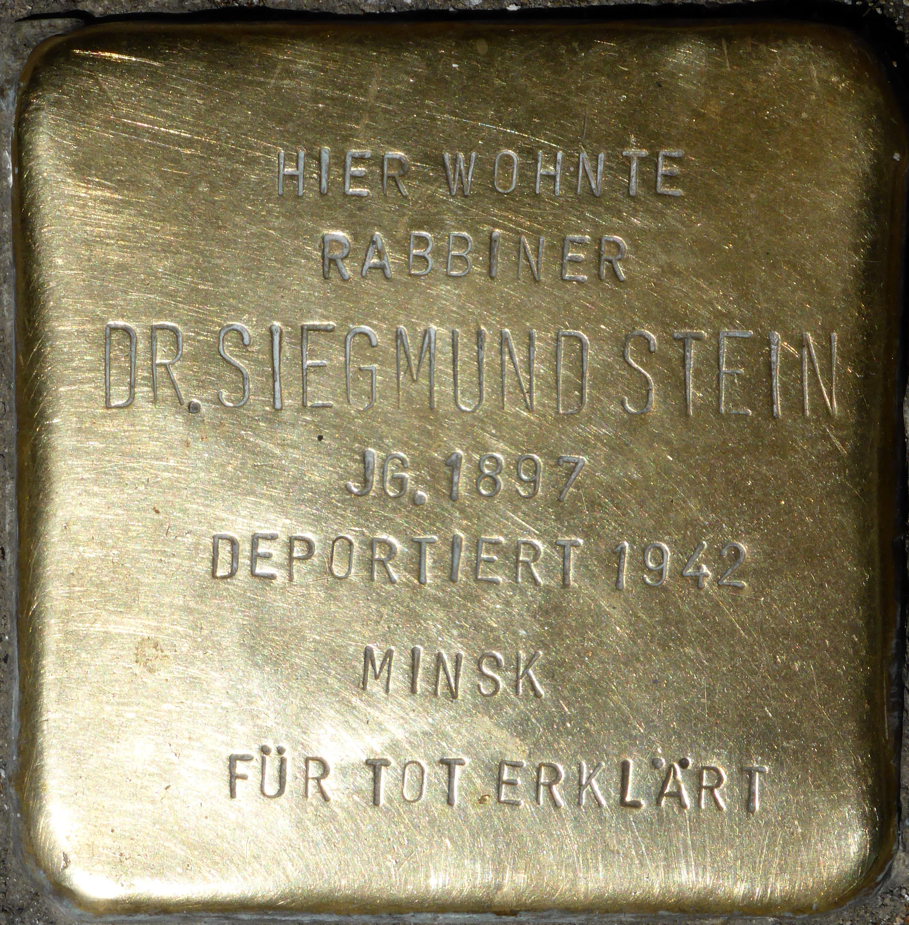 Rabbiner Dr. Siegmund Stein