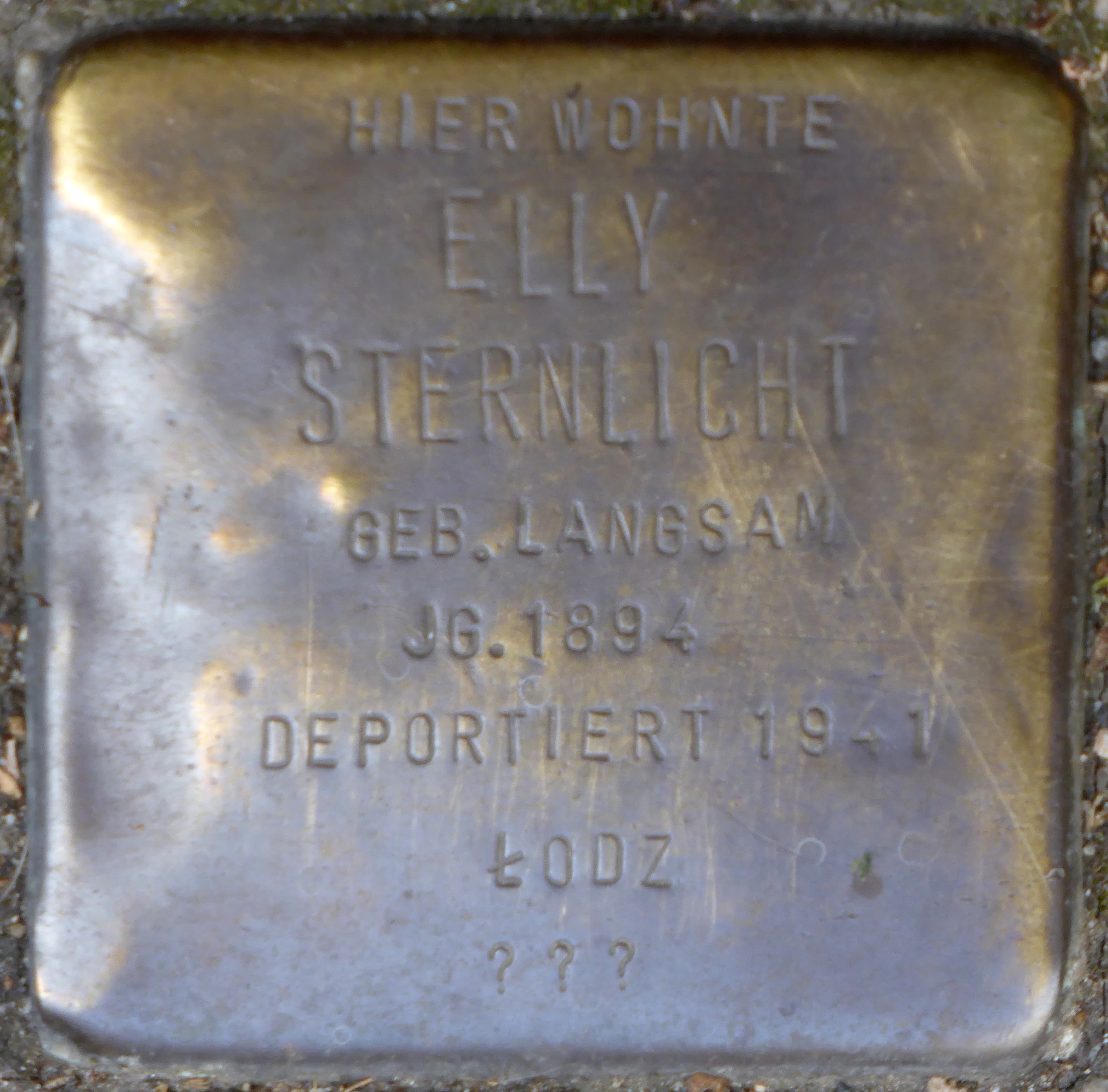 Elly Sternlicht geb. Langsam