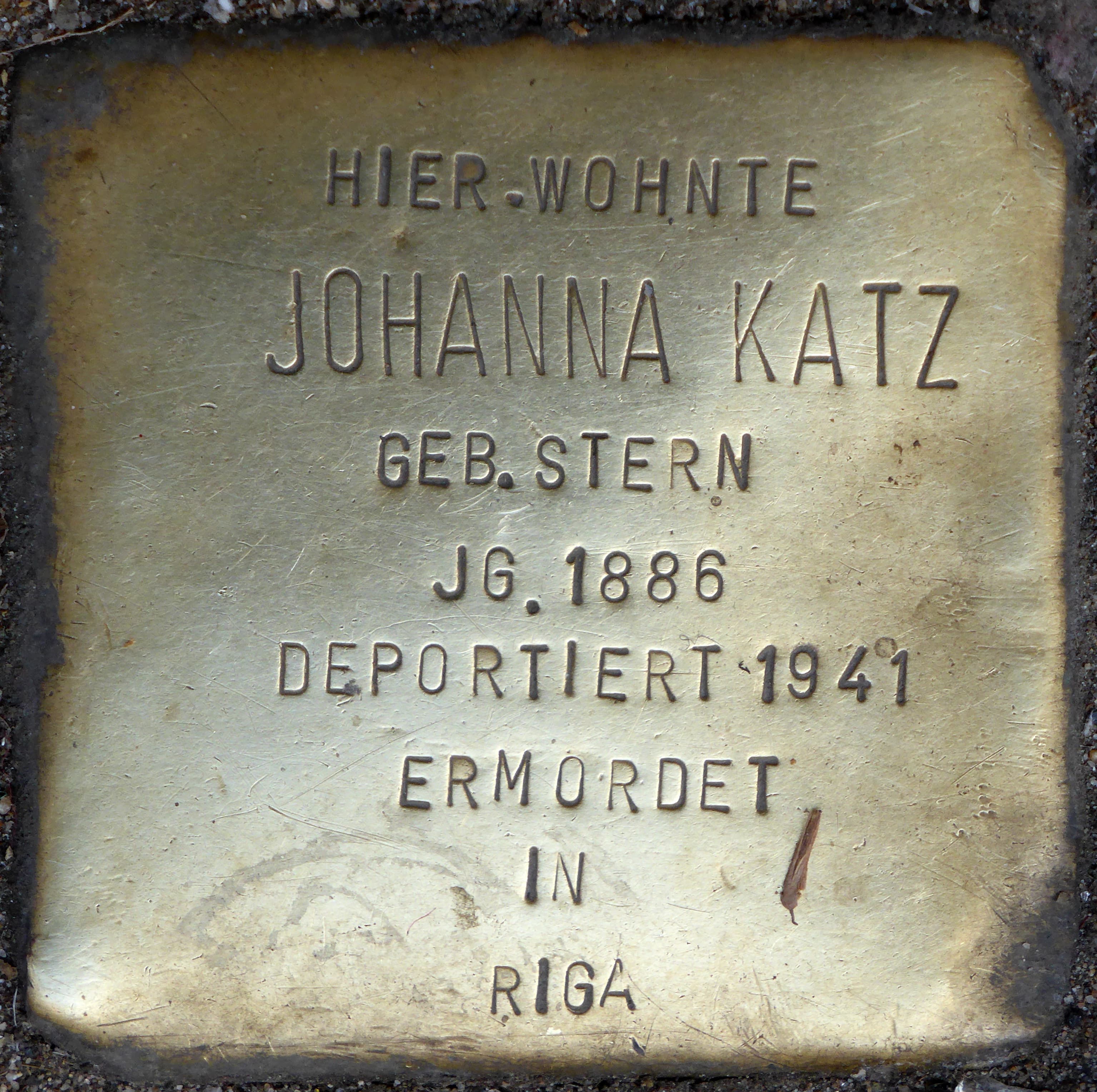 Johanna Katz geb. Stern