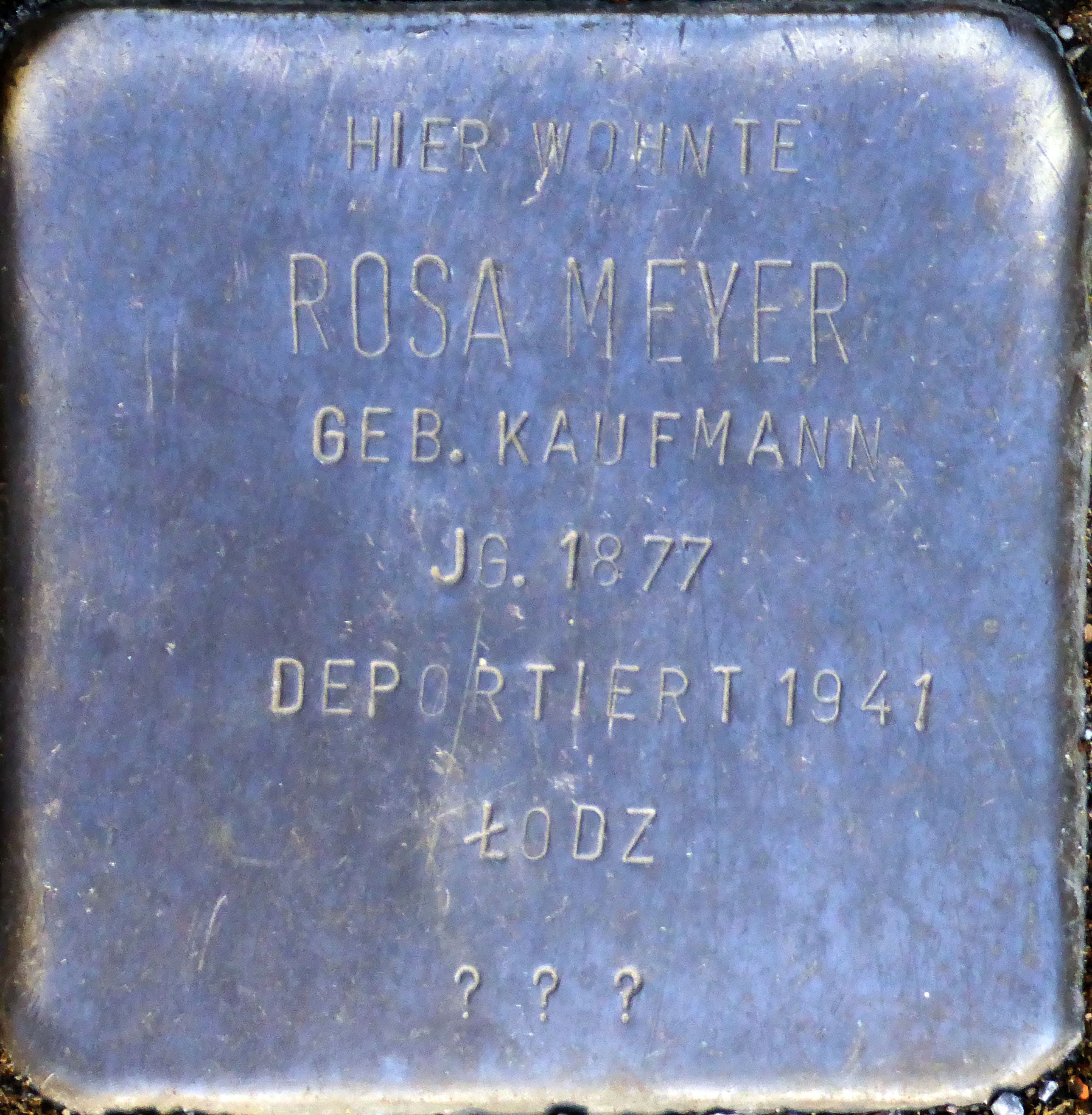 Rosa Meyer geb. Kaufmann