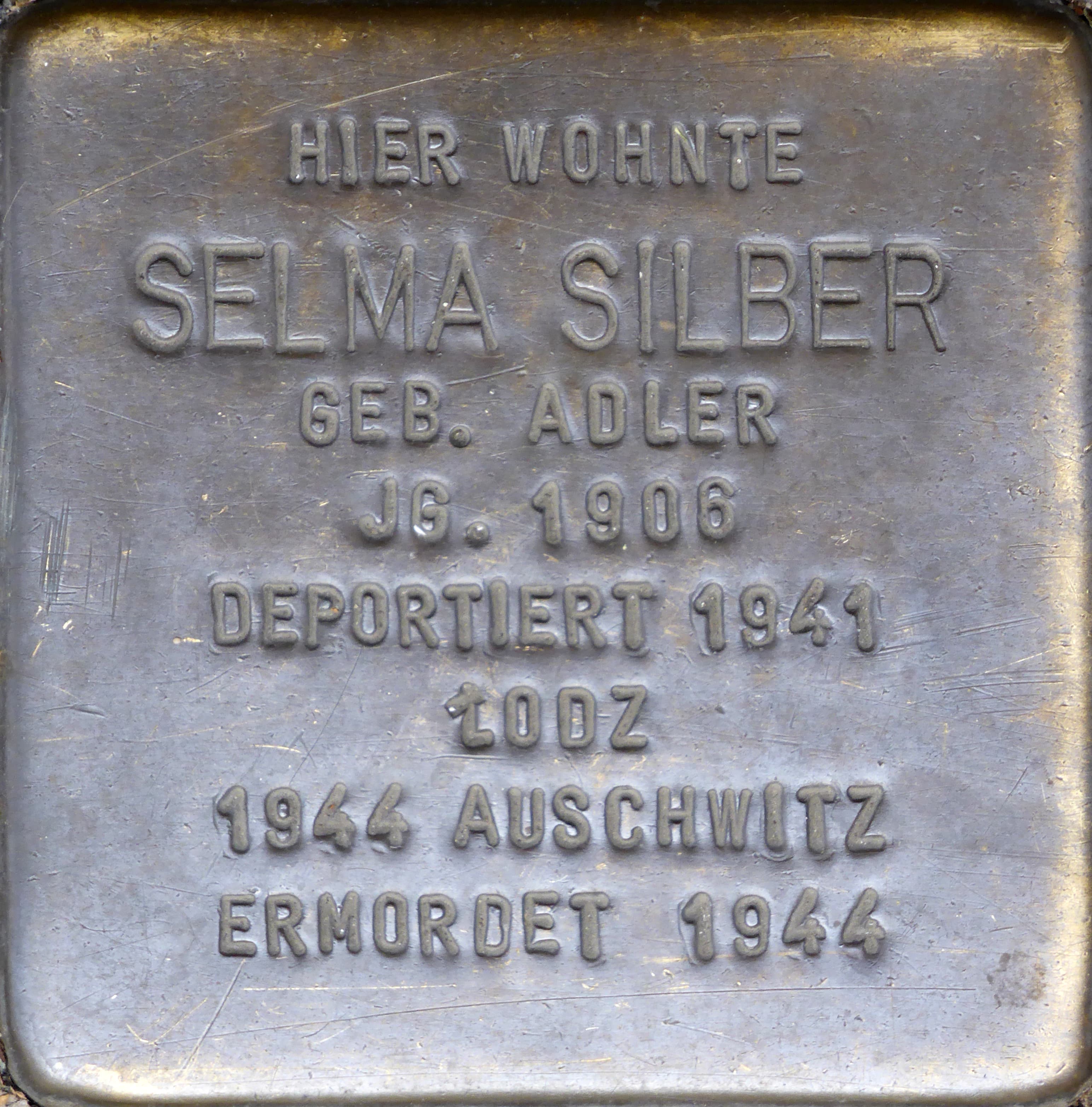 Selma Silber geb. Adler