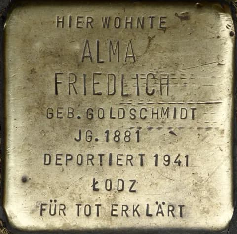 Alma Friedlich geb. Goldschmidt