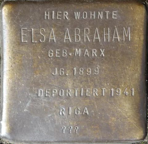 Elsa Abraham geb. Marx