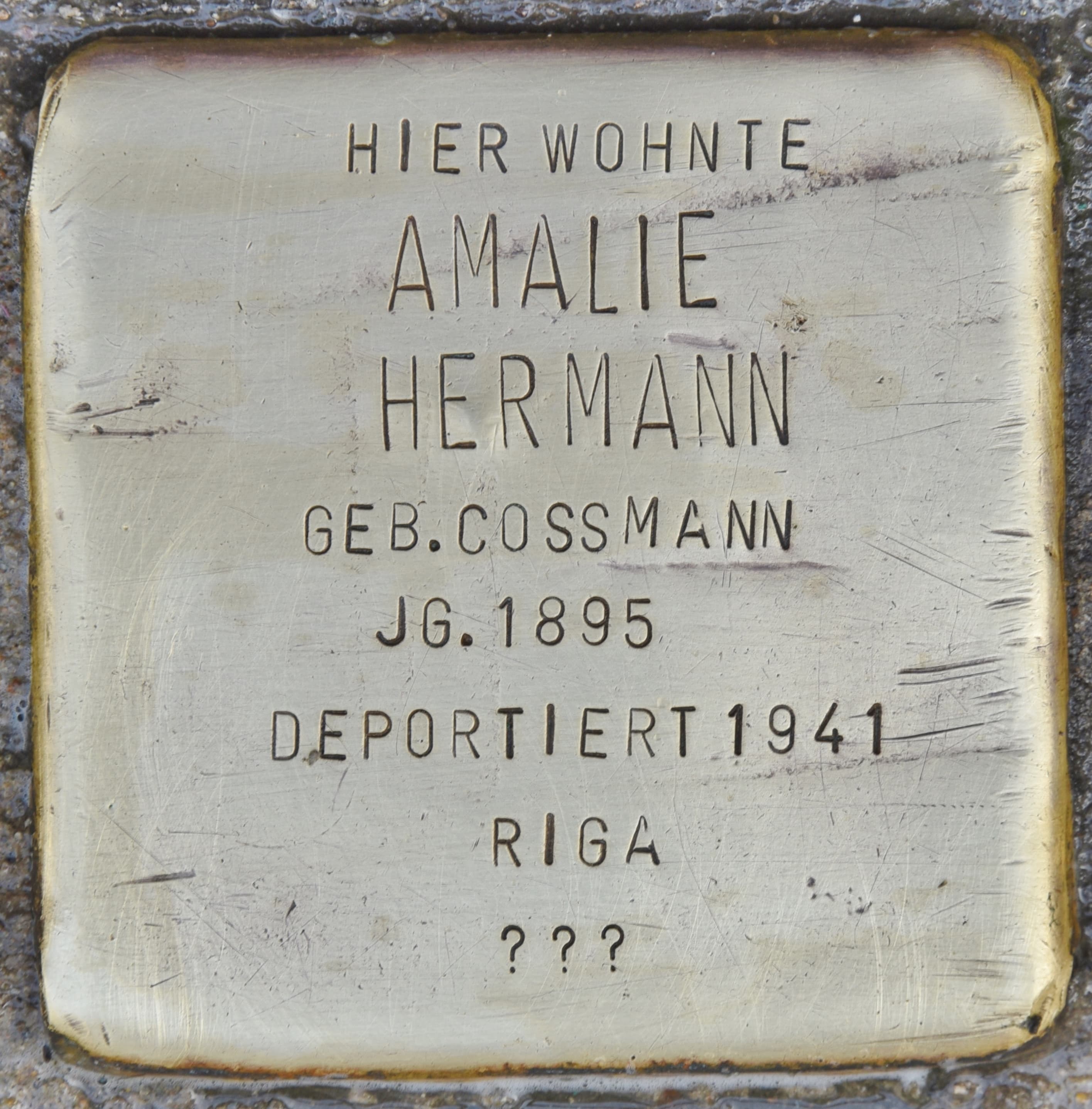 Amalie Hermann geb. Cossmann