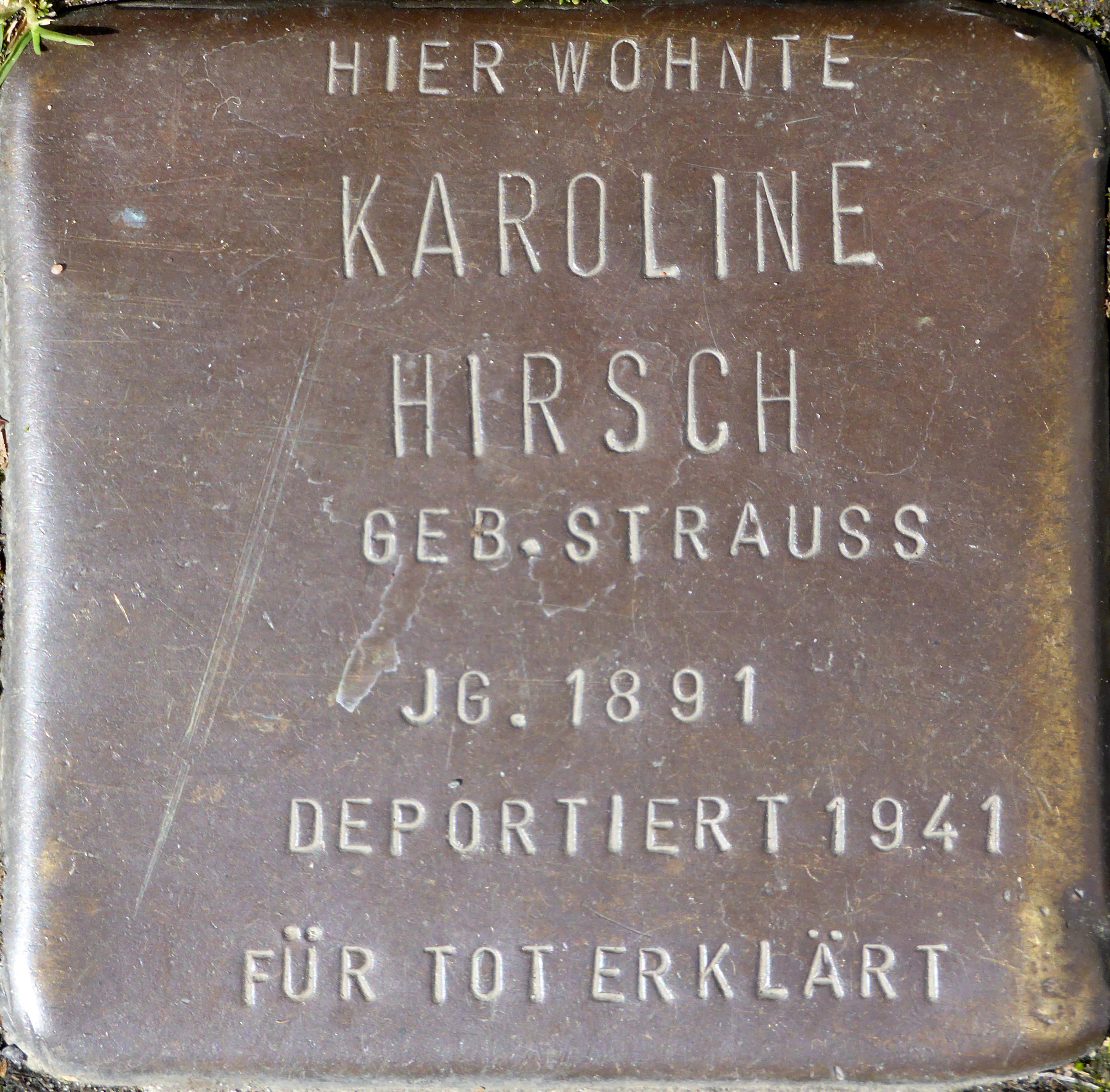 Karoline Hirsch geb. Strauss