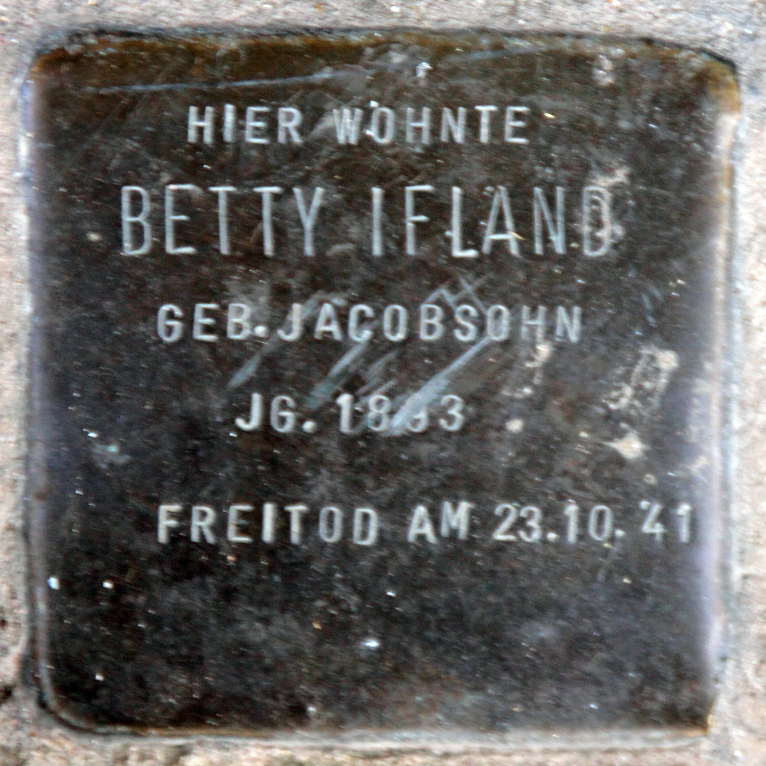 Betty Ifland geb. Jacobsohn
