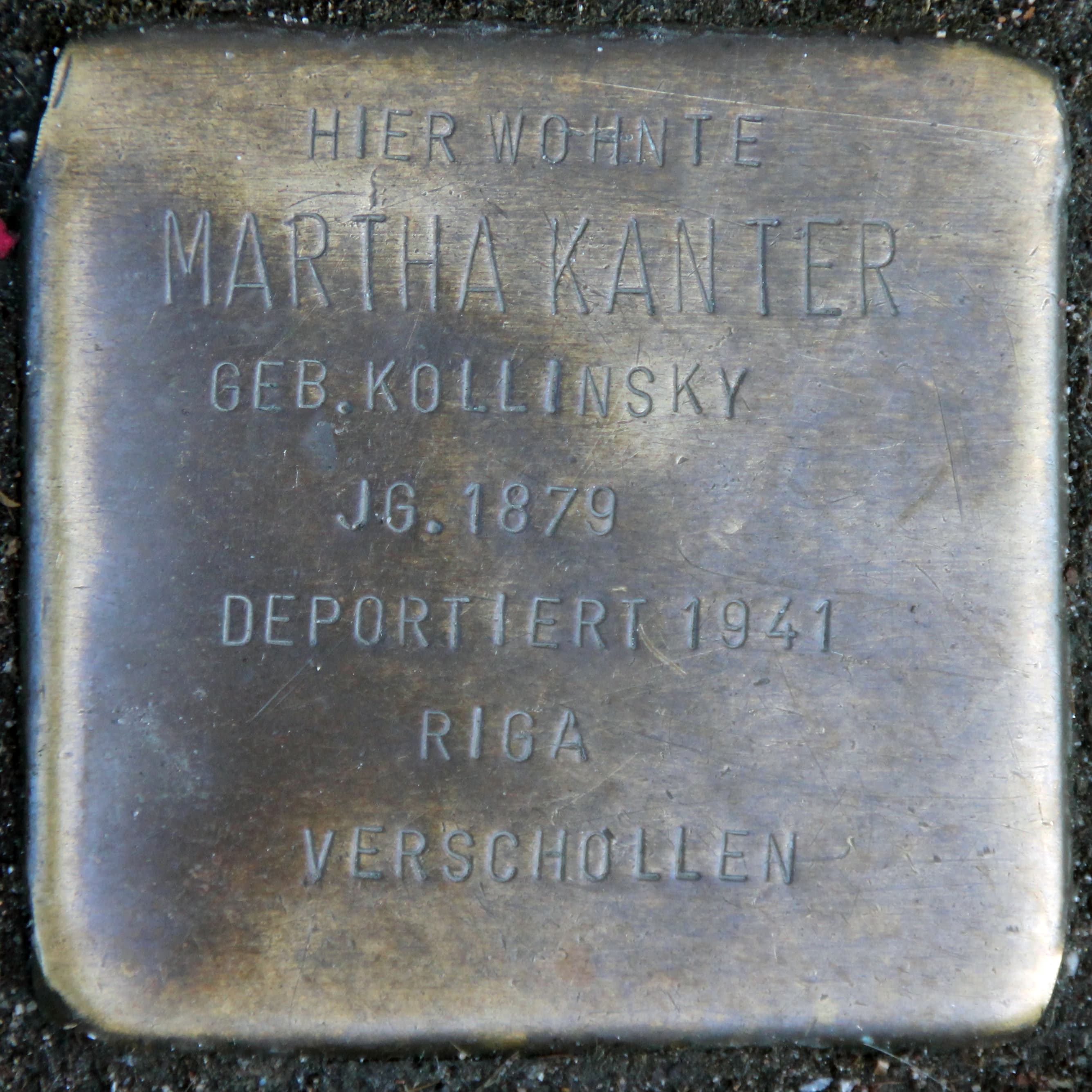 Martha Kanter geb. Kollinsky