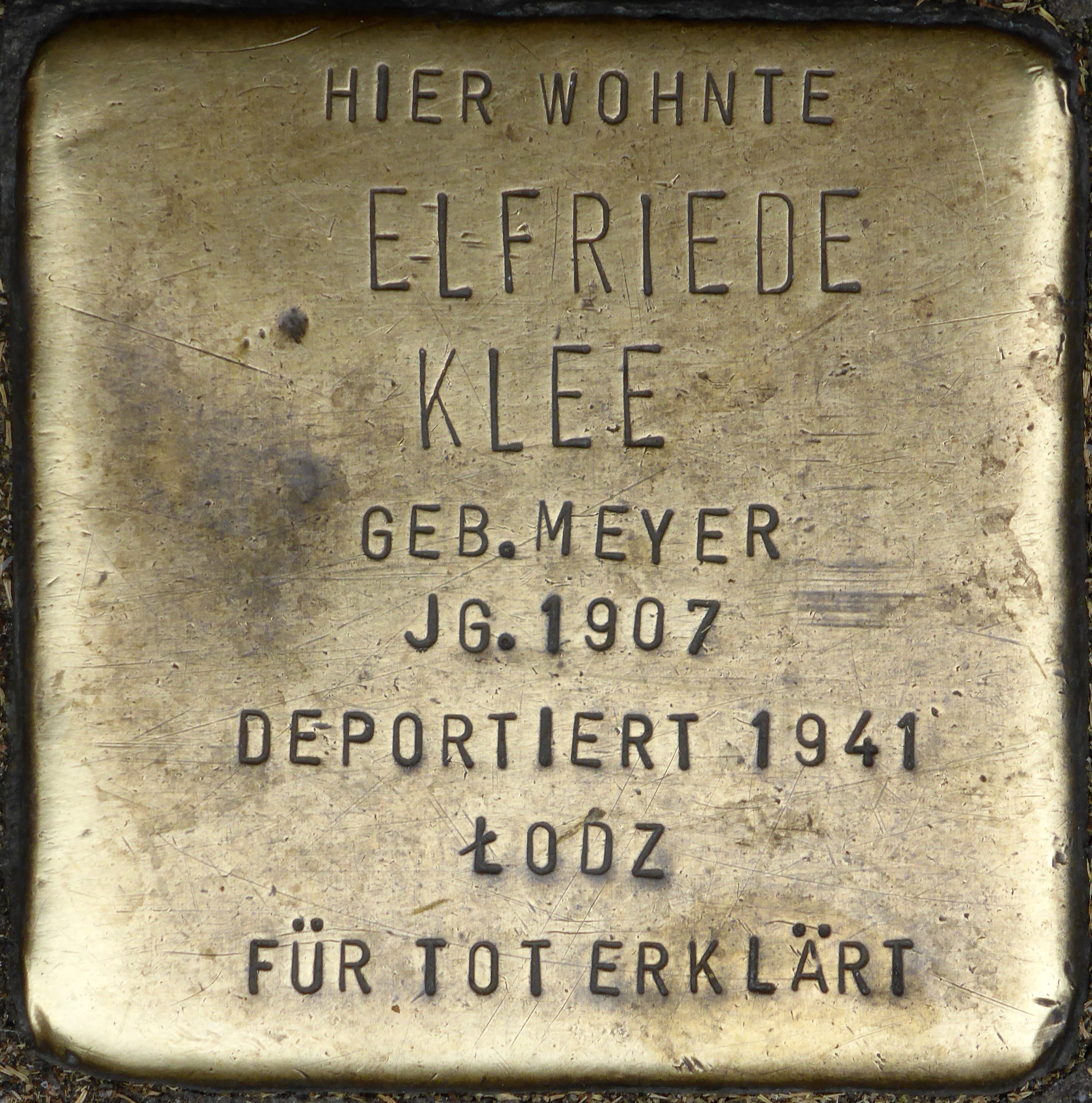 Elfriede Klee geb. Meyer