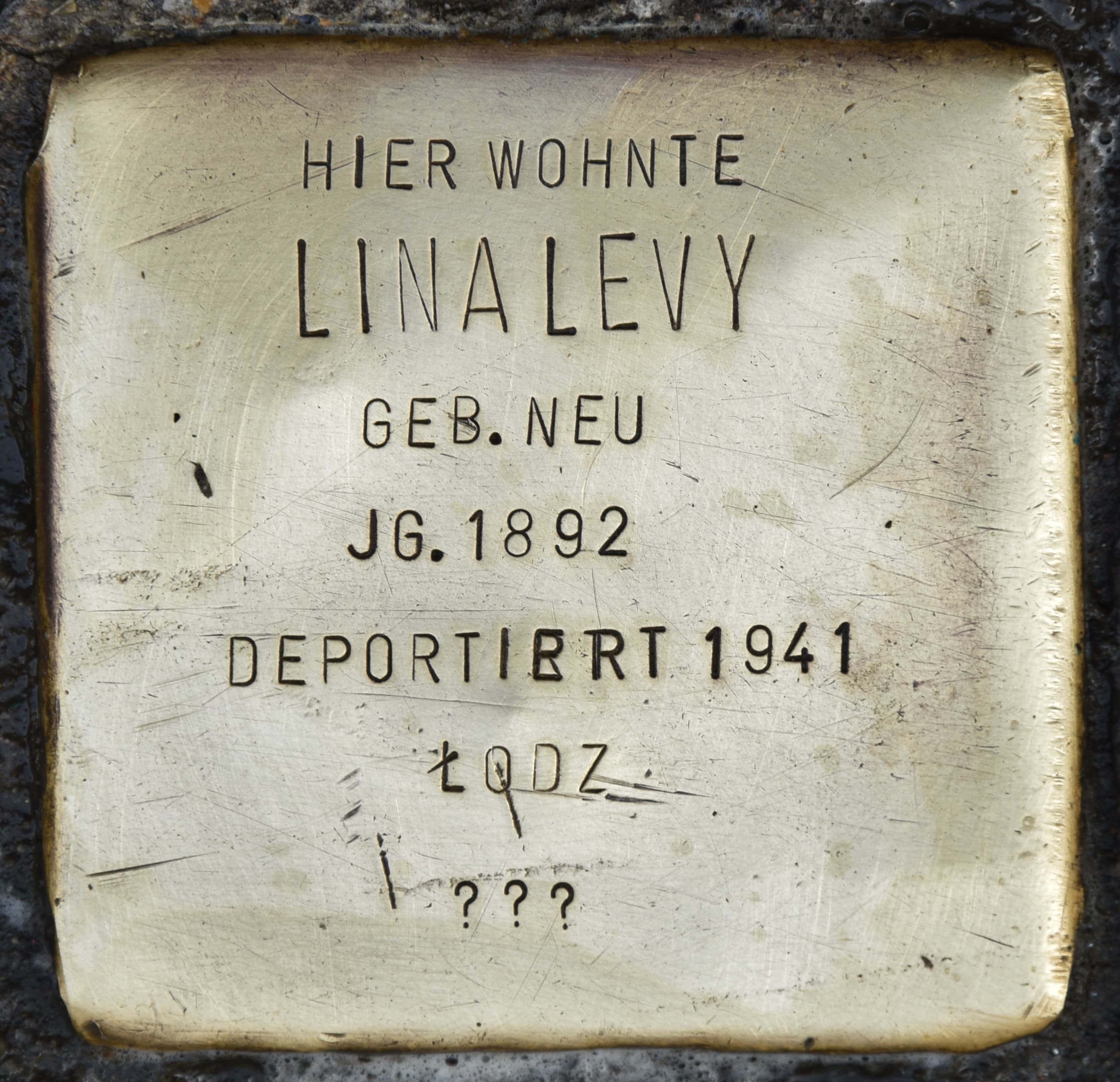 Lina Levy geb. Neu