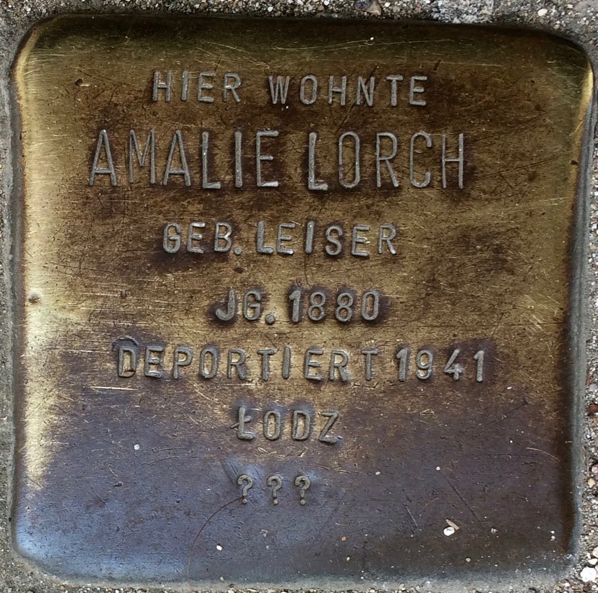 Amalia Lorch geb. Leiser