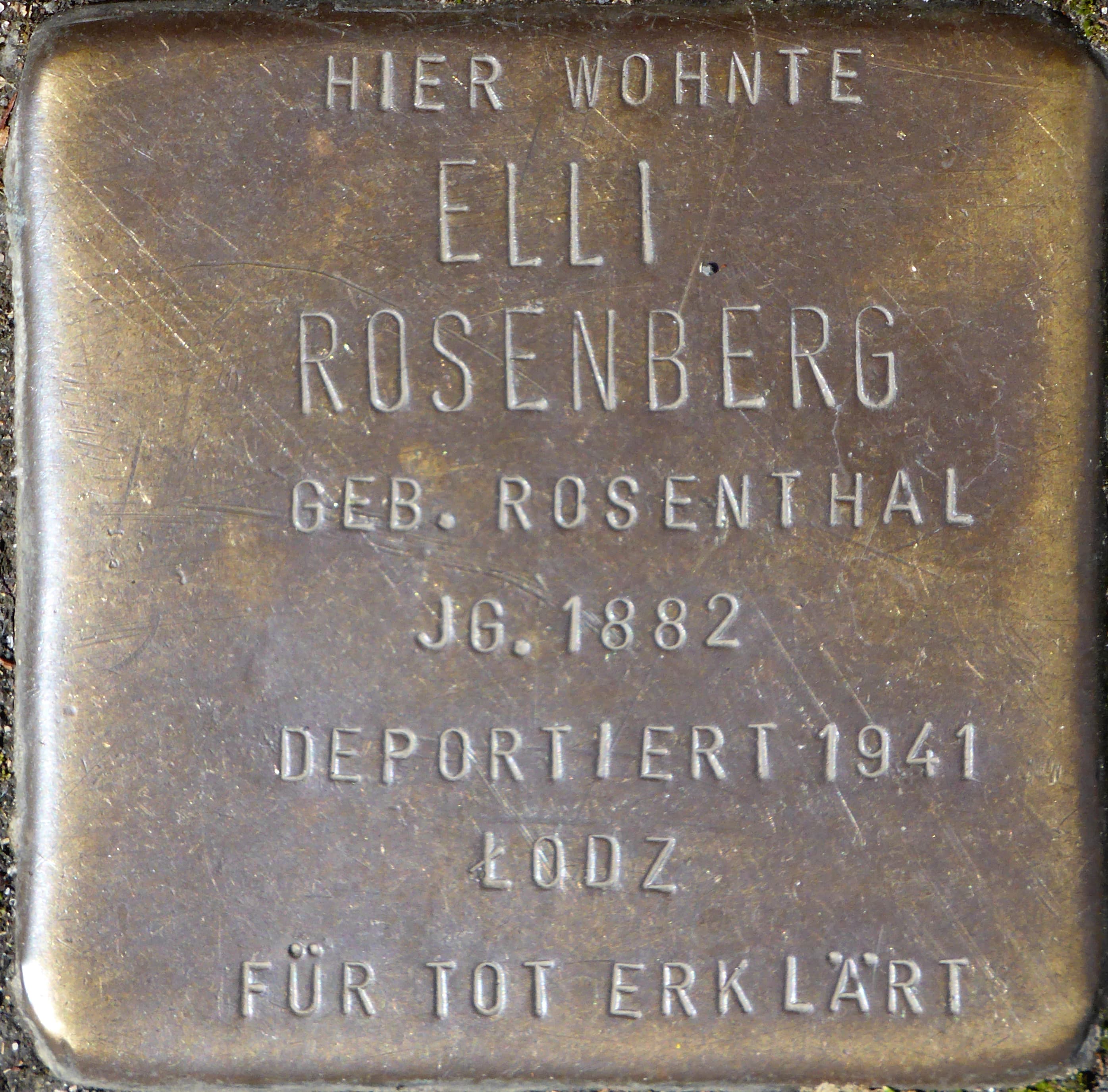 Elli Rosenberg geb. Rosenthal