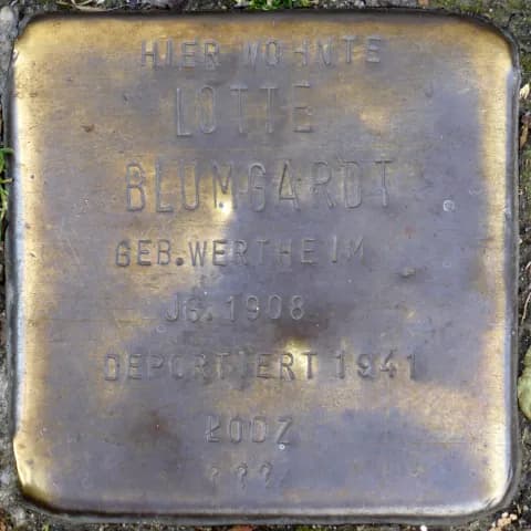 Lotte Blumgardt geb. Wertheim