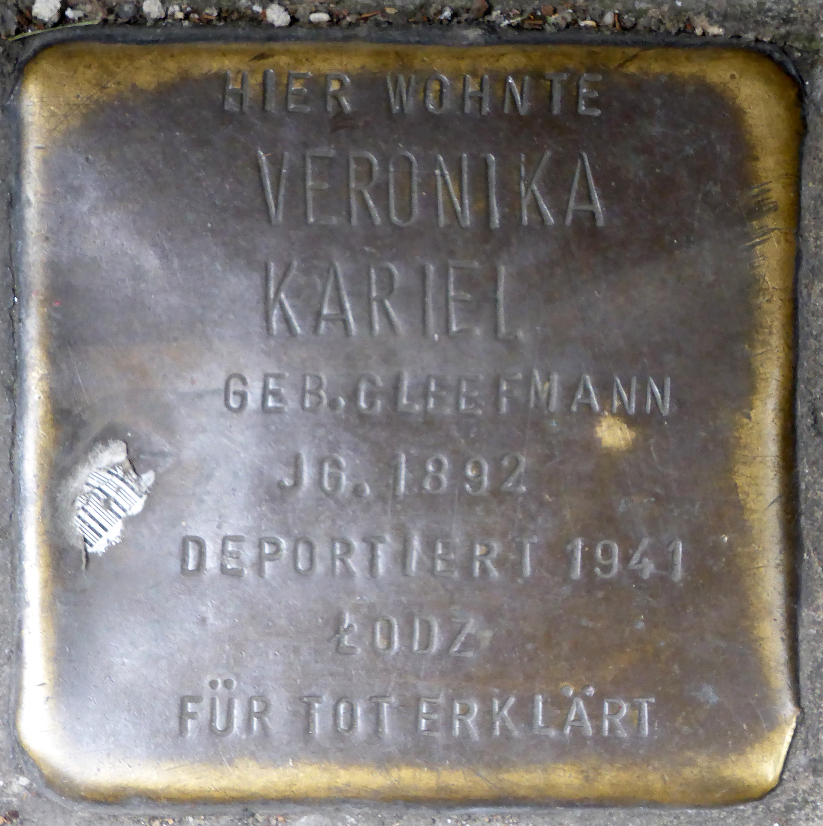 Veronika Kariel geb. Cleffmann
