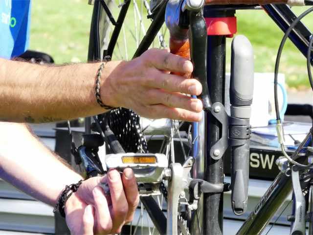 Fahrradcheck im Rheinpark